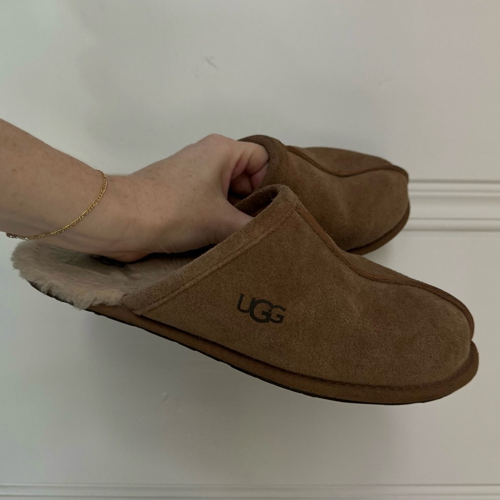 UGG faux fur lined scuff slippers